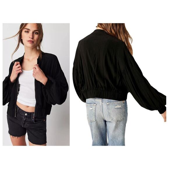 Free People On Pointe Bomber Jacket Size XS - Picture 1 of 8